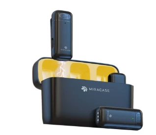 זוג מיקופון אלחוטי עם חיבור TYPEC MIRACASE MWMC750