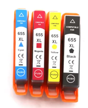 סט 4 ראשי דיו HP 655