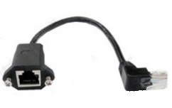 כבל קצר RJ45 CAT5e מזכר זוויתי לנקבה