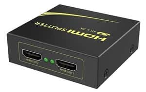 מפצל HDMI מוגבר ל-2 מסכים בו זמנית, תומך 4K@30hz + 3D