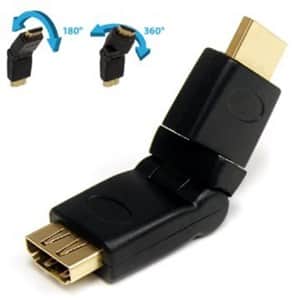 מתאם HDMI זוויתי מסתובב ב-180 מעלות אנכית + אופקית