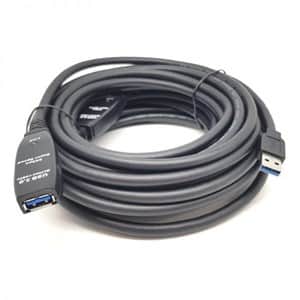 כבל מאריך אקטיבי USB3.0 זכר - נקבה מוגבר, 10 מטר