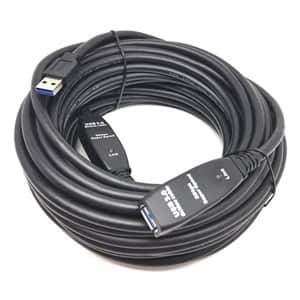 כבל מאריך אקטיבי USB3.0 זכר - נקבה מוגבר, 10 מטר