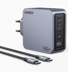 מטען קיר UGREEN NEXODE PRO 160W GAN + כבל CTC