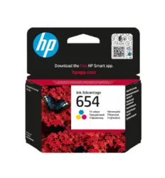 ראש דיו צבעוני מקורי HP 654 7FP38UE