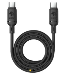 כבל טעינה סיליקון בצבע שחור Miracase MTCS240W 1.2M