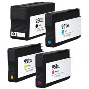 סט 4 ראשי דיו מקוריים 950XL- 951XL HP