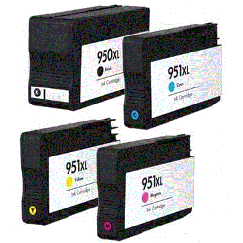 סט 4 ראשי דיו מקוריים 950XL- 951XL HP