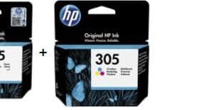 זוג ראשי דיו מקוריים HP 305 2PCK 3YM60AE+3YM61AE 6ZD17AE