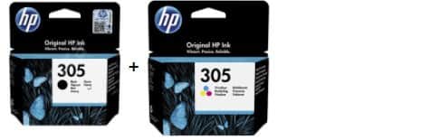 זוג ראשי דיו מקוריים HP 305 2PCK 3YM60AE+3YM61AE 6ZD17AE