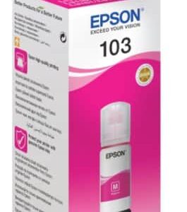 בקבוק דיו אדום מקורי EPSON 103 Magenta ink bottle 65ml C13T00S34A אפסון