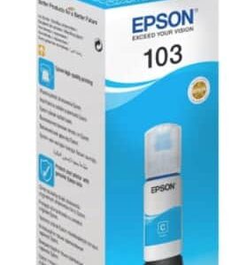 בקבוק דיו כחול מקורי EPSON 103 Cyan ink bottle 65ml C13T00S24A אפסון