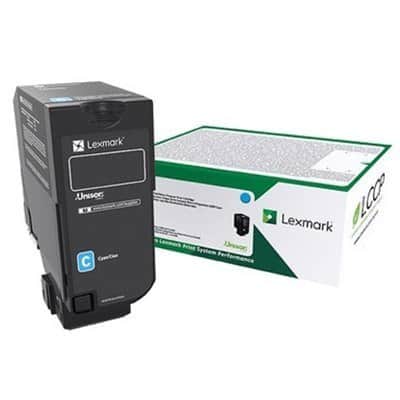 ‏טונר ציאן / כחול מקורי Lexmark 74C5HCE לקסמרק