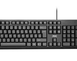 סט מקלדת ועכבר בעברית שחור AOC KM160