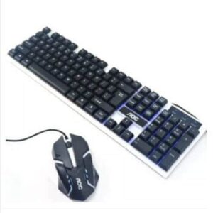 סט עכבר ומקלדת גיימינג חוטיים AOC -KM100 שחור