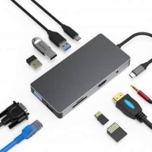 תחנת עגינה למחשב נייד מתאם USB C למגוון חיבורים