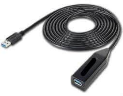 כבל מאריך אקטיבי USB2.0 זכר - נקבה מוגבר, 5 מטר