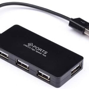 רכזת USB2.0 עם 3 פורטים וכבל מובנה