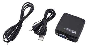ממיר VGA +אודיו ל-HDMI עם ספק כוח