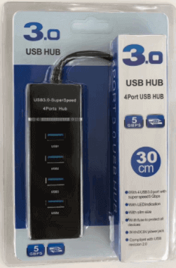מפצל 4 יציאות Hub USB 3.0