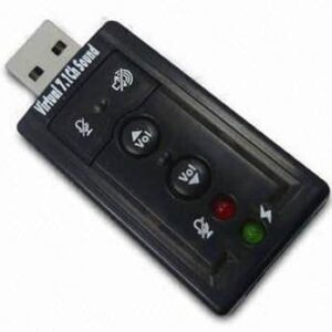 מתאם USB איכותי לאודיו 7.1 - אוזניות + מיקרופון (כרטיס קול USB)
