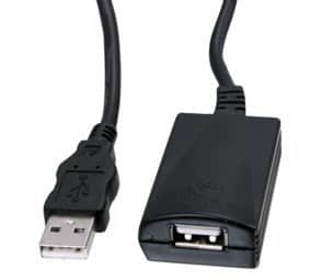 כבל USB2.0 מאריך אקטיבי זכר - נקבה, 10 מטר