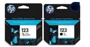 סט ראשי דיו מקורי HP 123 (שחור+צבע)