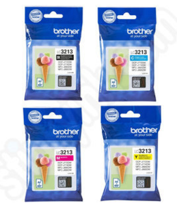 ‏ראש דיו LC3213 סט 4 ראשי דיו מקוריים Brother