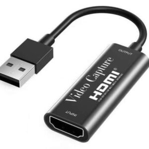 דונגל מתאם לכידת HDMI ל-USB2.0, להעברת תכני HD למחשב (לא לממירי כבלים), עם כבל קצר TOPX
