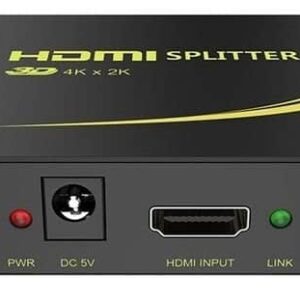 מפצל HDMI מוגבר ל-2 מסכים בו זמנית, תומך 4K@30hz + 3D, מתח USB TOPX