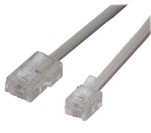 כבל RJ11 - RJ45 לטלפון חכם, אורך 3 מטר TOPX