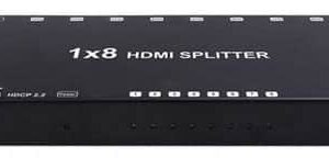 מפצל HDMI 2.0 מקצועי מוגבר HEAVY DUTY ל-8 מסכים בו זמנית, תומך 4K@60Hz + HDCP2.2 TOPX