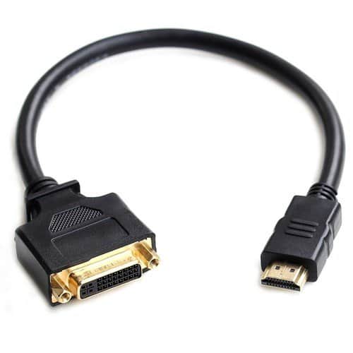 כבל מתאם HDMI זכר - DVI נקבה, 0.15 מטר TOP-X