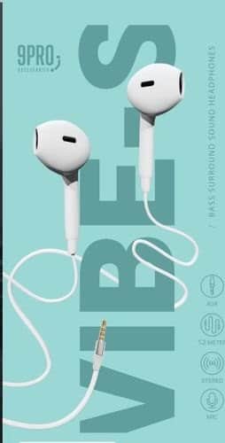 אוזניות ראש שטוח -9 PRO לבן 9PRO