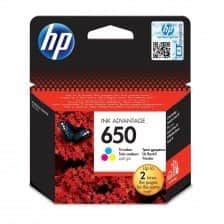 ראש דיו צבעוני מקורי HP 650 CZ102AE