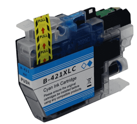 ‏ראש דיו תואם כחול Brother LC421XLC