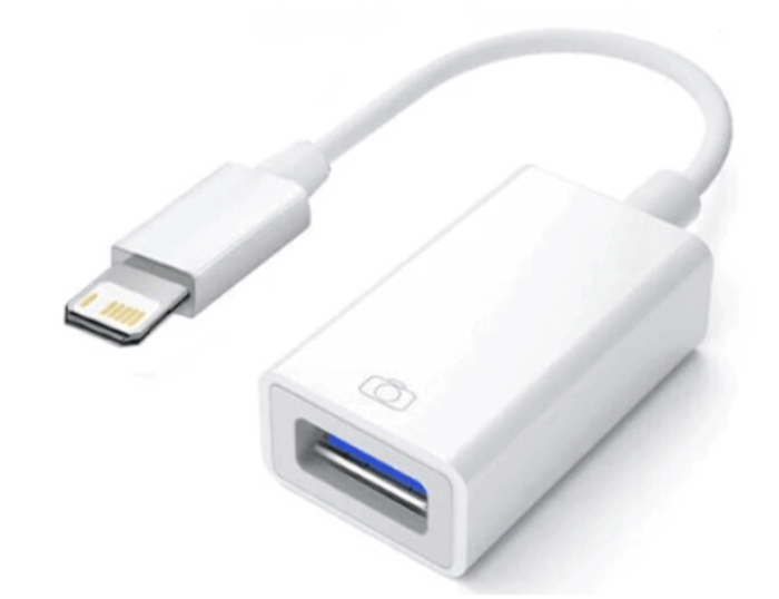 ⁦כבל הטענה LIGHTNING TO OTG ADAPTER לבן 9PRO⁩ – תמונה ⁦1⁩