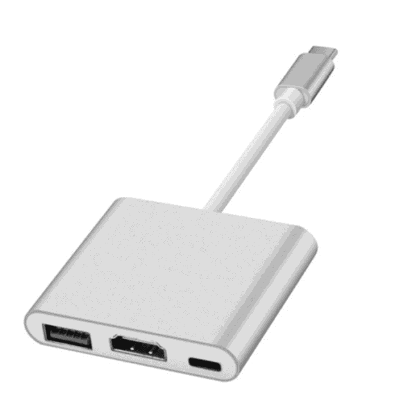 כבל הטענה מתאם USB 3.1 TO TYPE C לבן