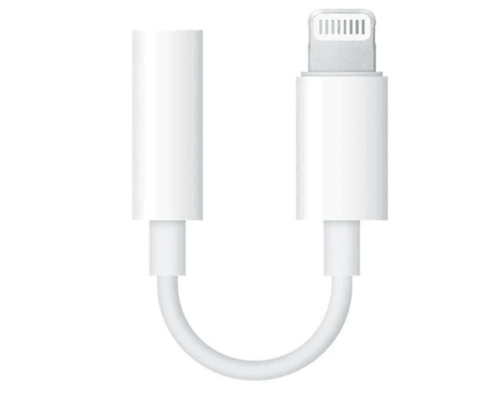 ⁦מתאם IPHONE TO AUX לבן⁩ – תמונה ⁦1⁩