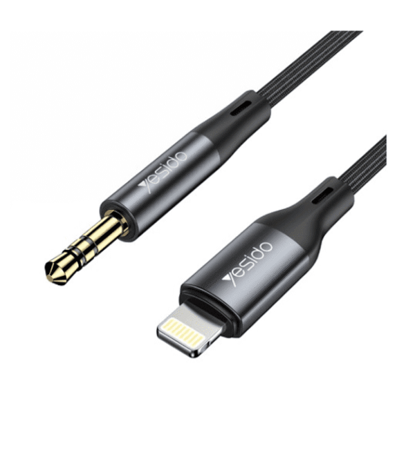 כבל הטענה AUX TO LIGHTING 3.5MM שחור