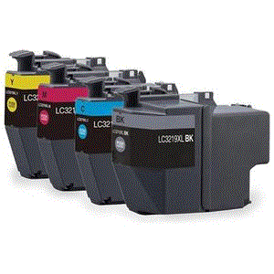 סט 4 ראשי דיו מקוריים LC3219 BROTHER