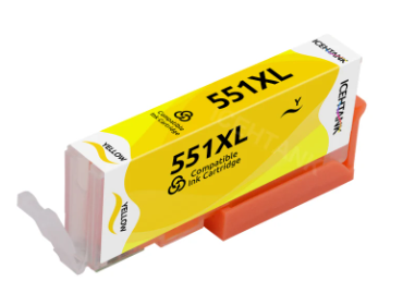 ‏ראש דיו תואם ‏צהוב Canon CLI551Y XL קנון