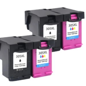 2 סטים ראשי דיו שחור וצבע תואמים 305XL 3YM63AE + HP3YM62AE