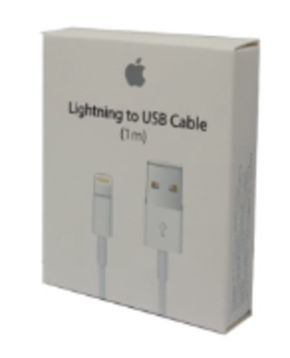 כבל הטענה מקורי אפל לבן USB TO LIGHTNING