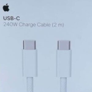 כבל הטענה מקורי APPLE 2M TYPE C TO TYPE C 240W לבן