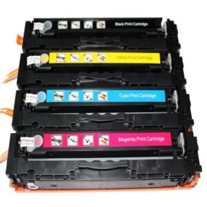 סט 4 טונרים תואמים עם ציפ מקורי HP 415X