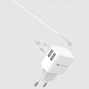 מטען קיר דגם MWC244 בצבע לבן+כבל מיקרו MIRACASE