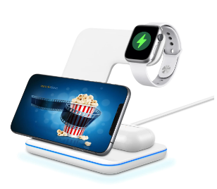 מטען אלחוטי MQIW505 15W 3IN1 לבן Miracase