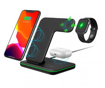 מטען אלחוטי MQIW505 15W 3IN1 שחור Miracase