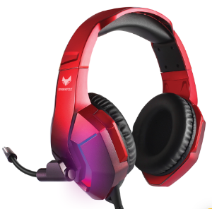 אוזניות ספארקפוקס H1 RED עם תאורת RGB מתחלפת